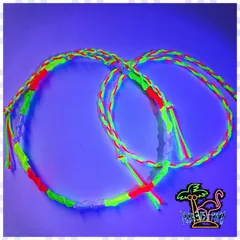 アンクレット　ミサンガ　足首　ネオン　レインボー　2本SET