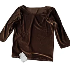 C395 【タグ付き 未使用】 IENA イエナ 長袖 ブラウス シャツ ブラウン レディース フリー