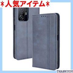 Xiaomi 11T / Xiaomi 11T Pro ケース MARR スマホケース 手帳型 シンプル カバー 手帳型ケース Xiaomi 11T Pro/Xiaomi 11T 高級PU レザー カバー カードポケット 手作り スタンド 吸着 ブルー 874