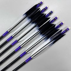 【現品限り】弓道 矢 近的ジュラ矢 EASTON 2015シャフト ターキー先黒染羽 6本組 [M17]