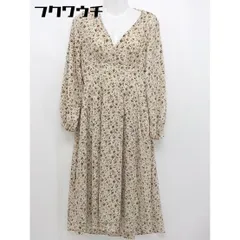 ◇ EVERY VERY NICE CLAUP ナイスクラップ 長袖 ロング ワンピース サイズF ベージュ ブラウン系 レディース 【中古】 【1105100014885】