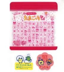 【中古】グッズセット 祝ケータイかいツー!たまごっちプラス/ジッパーバッグ＆ダイカットステッカーセット ジッパーバッグ/フォンタブあそーと 「一番くじ たまごっち～祝!またまたこらぼれーしょんおめでとー!～」 G賞のサムネイル