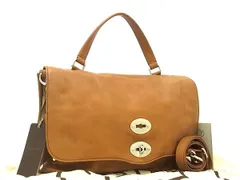 ■極美品■ ZANELLATO ザネラート ポスティーナ レザー 2WAY ハンドバッグ ショルダー レディース ブラウン系 FT0555のサムネイル