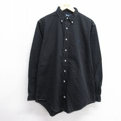 美品 希少同色ポニー ポロラルフローレン ボタンダウンシャツ ブラック