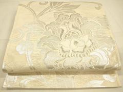 平和屋着物□訪問着 駒刺繍 地紙草花文 金彩 正絹 逸品 AAAU2273mf  