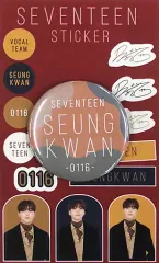 【中古】バッジ・ピンズ スングァン 缶バッジ+ステッカーセット 「SEVENTEEN WINTER KUJI」 C賞 ローソン・HMV限定