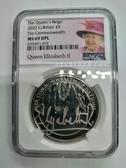 NGC MS69DPL 2022 イギリス £5 Commonwealth NGC 2022 GREAT BRITAIN 5PD QUEEN'S REIGN THE COMMONWEALTH
