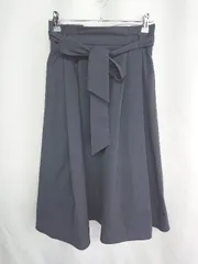 ◇ Θ◎ 組曲 ひざ丈 フレア スカート サイズ1 ブラック レディース E  【1409240058908】