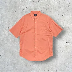 90s 00s ヴィンテージ RALPH LAUREN ( BLAKE ) ボタンダウン 半袖 シャツ L 光沢オレンジ