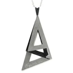 シルバー 一粒石 ダイヤ 0.02ct スウィング ペンダント ネックレス 天然ダイヤモンド 三角 ギフト SV925 30日以内に発送