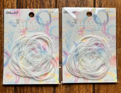 2個セット オーバンド 凜としたバンド 雫色 クリア シリコーン 輪ゴムGGS-030-CL