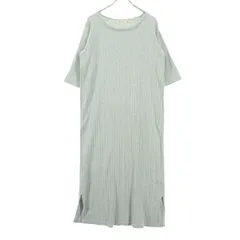 美品 BEAMS HEART ビームスハート 5分袖 ロングワンピース グレー レディース 古着