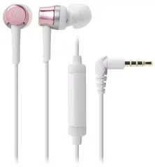 【中古】ヘッドフォン audio-technica スマートフォン用インナーイヤーヘッドホン (ピンク) [ATH-CKR30iS-PK]