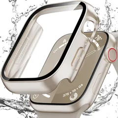 【人気商品】Kedoushi for アップルウォッチ 防水 カバー 44mm 対応 Apple Watch Series 6 5 4 SE 第二世代 ケース 耐衝撃 こりよけの孔 全面保護 iWatch カバー(44 mm スターライト)
