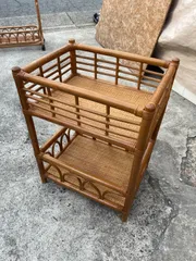 飾り棚　シェルフ　昭和レトロ　ヴィンテージ　古家具　古道具　木製 ナジコ 木製 3段 オープンシェルフ 飾り棚 昭和レトロ 家具