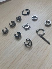 【在庫処分】 イヤーカフ フェイクピアス 10点セット メンズ fp-985