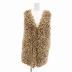 アズールバイマウジー AZUL by moussy POODLE FUR VEST プードルファーベスト 250CAA80-390H M 茶 ブラウン /VU□ 0422
