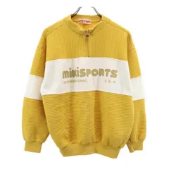 ミキスポーツ ハーフジップ スウェット M イエロー系 MIKI SPORTS 長袖 トレーナー ロゴ メンズ 【中古】  【230920】