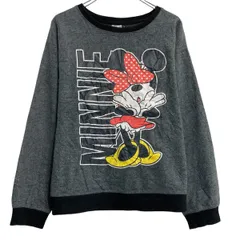 Disney キャラクタースウェット トレーナー レディース XL グレー ビッグサイズ プルオーバー 裏起毛 古着卸 アメリカ仕入 a612-5192のサムネイル