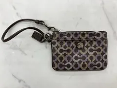 COACH コーチ スモール リストレットポーチ 小銭入れ コインケース ブラウン系