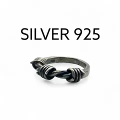【抜群の存在感】ワイヤー 有刺鉄線 Silver 925 刻印 90s Vintage Ring シルバー ヴィンテージ リング 19号 クラシック