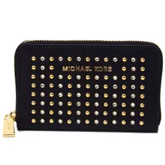 マイケルコース カードケース MICHAEL KORS レザー ジェット セット スタッズ リベット スモール ウォレット カードケース 名刺入れ 定期入れ パスケース ブラック 32H9GJ6D0O