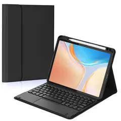 ★即日発送★iPad第10世代 2022/ iPad (A16) 2025 第11世代 キーボードケース タッチパッド搭載 上側ペンホルダー スタンド機能 全面保護 ブラック