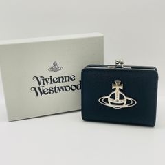 Vivienne westwood オーブロゴ　二つ折り財布　ガマ口　ブラック 極美品 Vivienne Westwood 二つ折り財布 がま口 オーブロゴ