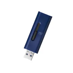 【在庫限り】エレコム スライド式USBメモリ32GB MF-SLU3032GBU ブルー