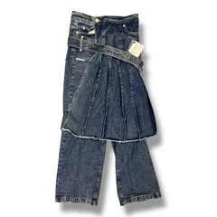 参考上代29700円 未使用品 PRANK PROJECT Pleats Wrapped Denim プリーツラップデニムパンツ ジーンズ プランクプロジェクト 31232465209 ブルー 38 127A1