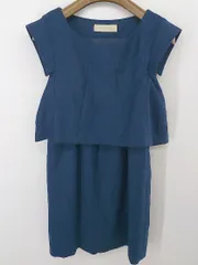 ◇ LIMITLESS LUXURY リミットレスラグジュアリー 半袖 ミニ ワンピース サイズ36 ネイビー系 レディース P  【中古】 【1209060002835】