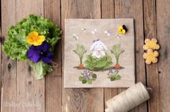 🟩⬜🟥 イタリア クロスステッチ 図案 チャート  👑Madame Chantilly  マダムシャンティ マダムシャンティー 🔶Rabbit in Lettuce🔶🐰◆レタスに包まれたうさぎ◆ 可愛い