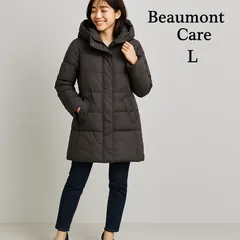 AB0431 Beaumont Care ダウン風ロングコート レディースLサイズ 中綿入り防寒アウター 冬物 アウター 秋 冬