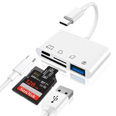 新品 【革新モデル】 タイプC SDカードリーダー Type-C 変換アダプタ USB C 4in1 USB OTGカメラアダプタ ビデオ写真 キーボード 高速データ転送 双方向 充電ケーブル 写真 動画 音楽 Window/Mac/Linux対応