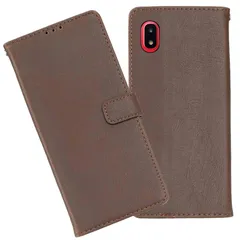【在庫処分】ケース 手帳型 カバー 兼用 (ダークブラウン) ギャラクシーa20 A20/A21/SC-02M/SC-42A/SCV46 手帳型ケース カード収納 スタンド機能付き Galaxy 財布型 PUレザー ビジネス風 【Anrek】Samsung サ