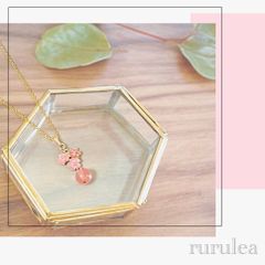 ♢桃桜ネックレス♢ 天然石 : チェリークォーツ 匿名配送