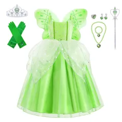 ティンカーベル 子供 ドレス コスチューム 豪華９点 セット 100～140