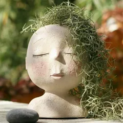 マドンナフェイスプランター花鉢壁掛けオブジェ