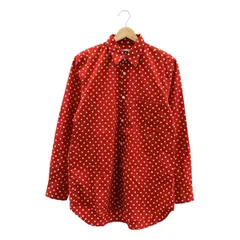 【美品】  CDG by Comme des Garcons. / シーディージー コムデギャルソン | AD2019 | POLKA DOT SHIRT / コットン ドット バックロゴプリント シャツ | M | レッド/ホワイト | メンズ