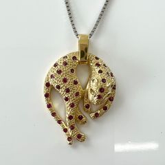 K10ネックレストップ レオパード パンサー - メルカリ