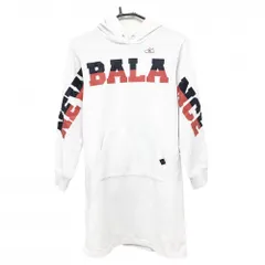 ニューバランスゴルフ パーカーワンピース 白×ネイビー ビッグロゴプリント レディース 1 ゴルフウェア New Balance