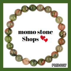 【新品未使用❤匿名配送】ユナカイト 天然石 パワーストーンブレスレット【送料無料】不安・緊張を緩和 トラウマの解消 内周 約17cm PMRmomo4027