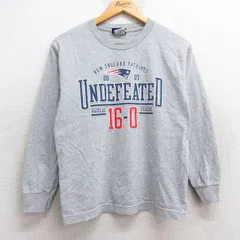 M/古着 リーボック 長袖 ビンテージ Tシャツ メンズ 00s NFL ニューイングランドペイトリオッツ クルーネック グレー 霜降り アメフト スー