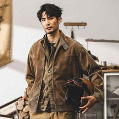美品】 H.S.M. 山羊革 多ポケット レザージャケット キャメル L - メルカリ