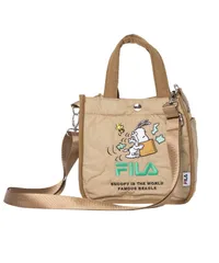[フィラ] ショルダーバッグ PEANUTS ピーナッツ SNOOPY スヌーピー コラボ パデット キルティング風 ミニ ショルダー トートバッグ ハンドバッグ fp5032-fp5033 fp5032ベージュ [fp5032ベージュ]