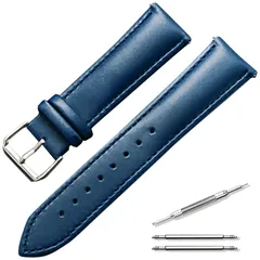 【フォロー割】20ｍｍ 21ｍｍ 19ｍｍ 18mm 22ｍｍ バンド 無地 本革 メンズ レザー製 交換用ベルト 男性 腕時計 [anddat]