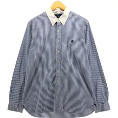 古着 ラルフローレン Ralph Lauren ストライプ柄 クレリックシャツ メンズL相当/eaa568746