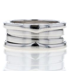 BVLGARI ブルガリ K18WG ホワイトゴールド B-zero1 2バンド リング スパイラル ロゴ コロッセオ 箱 指輪 12.5号【新品仕上済】【zz】【中古】