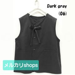 kotikoti 　コティコティ　ベスト　リボン付き　ダークグレイ　DARK GRAY