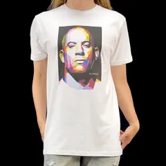 オリジナル Tシャツ ヴィン ディーゼル トリプルX ワイルドスピード 俳優 ポップアート Tシャツ S M L XL タイト ジャスト 大きい ビッグ オーバーサイズ メンズ レディース ユニセックス ピンククリーム